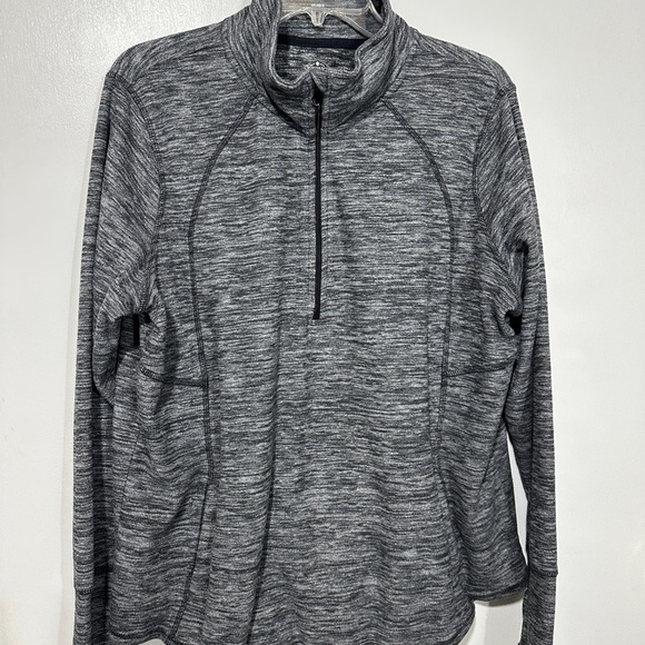 Women's Gray Quarter-Zip Top - Picture 1 of 4